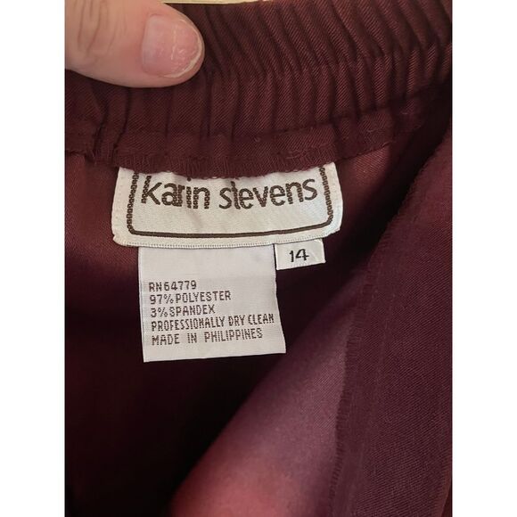 Vintage Burgundy Embroidered Skirt Suit Set -Special Occasions - Picture 7 of 7